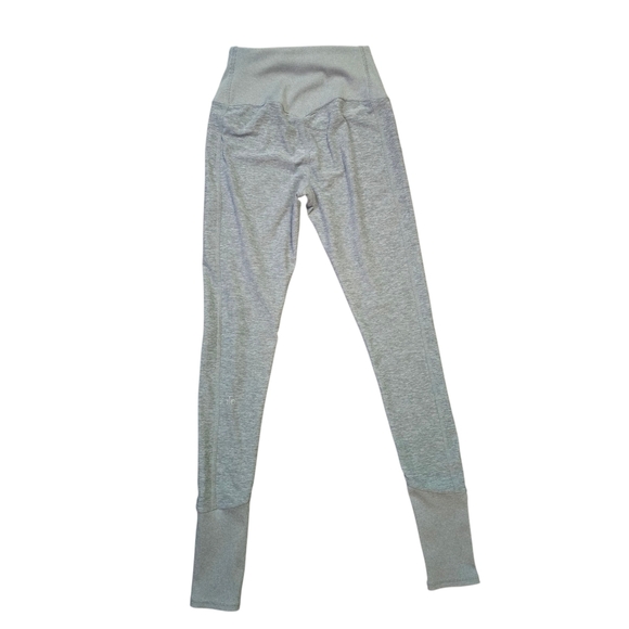 Alo Yoga High Waist Lounge Legging Zinc Heather Gray Size XS Ribbed Ankles Waist - Picture 5 of 16
